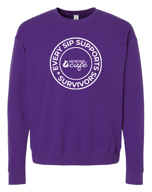 Argrow's Cafe Purple Sweater