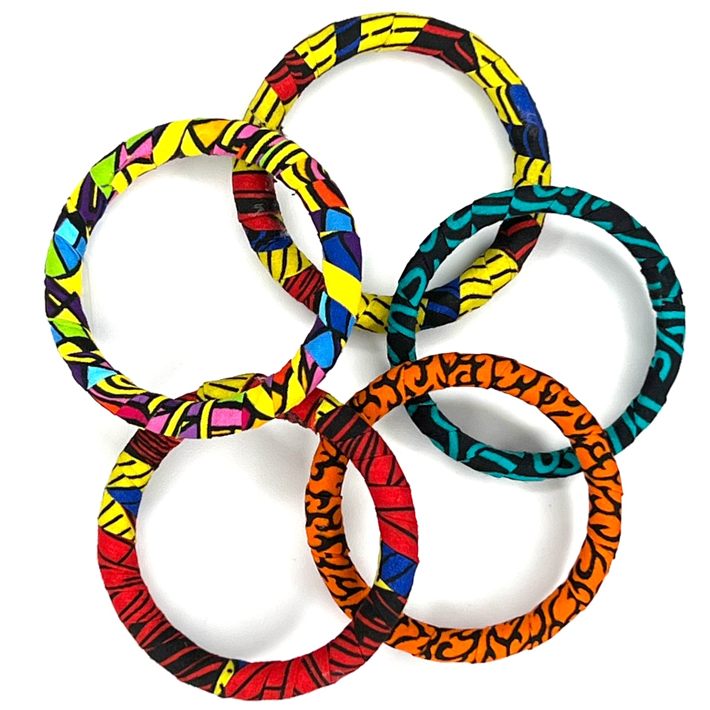 Ankara Thin Bangle Bracelets