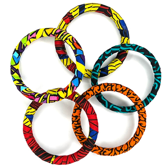 Ankara Thin Bangle Bracelets